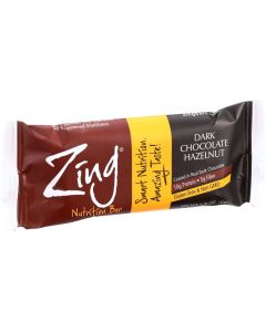 Zing Bars Nutrition Bar - Dark Chocolate Hazelnut - 1.76 oz Bars - Case of 12