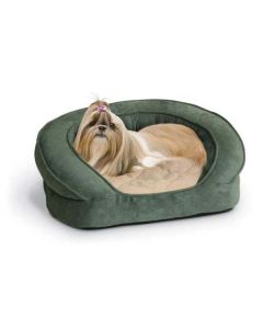 Deluxe Ortho Bolster Sleeper Pet Bed - K&H Pet Products Superior Orthopedic Pet Bed Small Mocha 20" x 30" x 5"