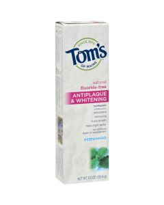 Tom's of Maine Antiplaque and Whitening Toothpaste Peppermint - 5.5 oz - Case of 6