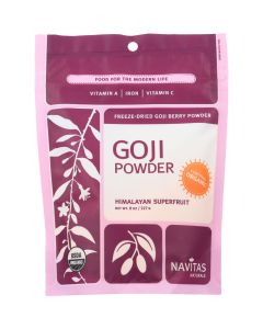 Navitas Naturals Goji Berry Powder - Organic - Freeze-Dried - 8 oz - case of 12