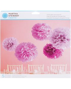 Martha Stewart Tissue Paper Pom-Pom Kit Makes 5-Purple