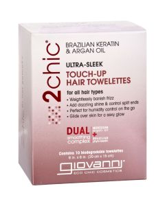 Giovanni Hair Care Products Touch Up Hair Towelette - 2Chic Ultra Sleek - 10 ct