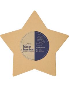 docrafts Papermania Bare Basics Kraft Chipboard Nesting Boxes 3/Pkg-Star, Up To 7.5"X7.5"X3"