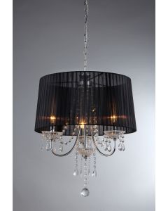 Warehouse of Tiffany Crystal Black Silk Chandelier