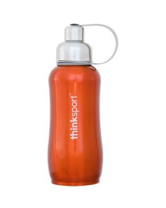 Thinksport Stainless Steel Sports Bottle - Orange - 25 oz