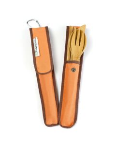 To-Go Ware Bamboo Utensil Set - Orange - 4 Piece