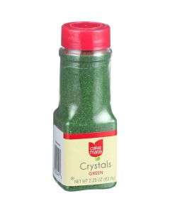 Cake Mate Decorating Decors - Crystals - Green - 2.25 oz - Case of 6