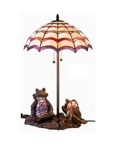 Warehouse of Tiffany Tiffany-style Frog on Cruise Table Lamp