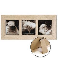 Multicraft Imports Easel Photo Frame W/3 Windows-4.5"X10.25", 3"X2.75" Openings