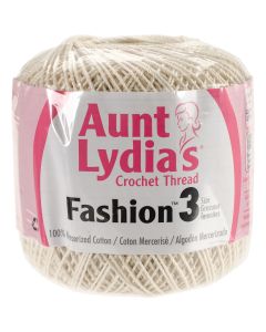 Coats Crochet Aunt Lydia's Fashion Crochet Thread Size 3-Bridal White
