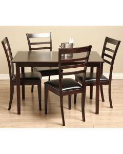 Warehouse of Tiffany Crystal 5-piece Wood and Leather Dining Furniture Set