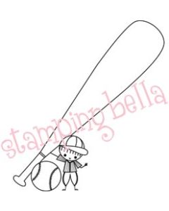 Stamping Bella Unmounted Rubber Stamp 4"X3.25-Baseball Peep