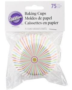 Wilton Standard Baking Cups-Pinstripe Citrus 75/Pkg