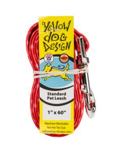 Yellow Dog Design Yellow Dog Lead 1"X60"-New Red Polka Dot