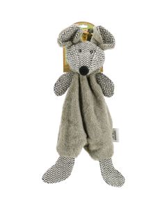 Nandog Pet Gear Nandog My BFF Plush Dog Toy-Suede Gray Mouse