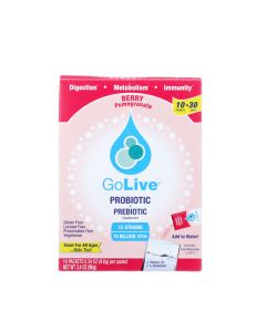 Golive Probiotic Products Probiotic and Prebiotic - Flavored Packets - Berry Pomegranate - 10/.47oz - 1 each