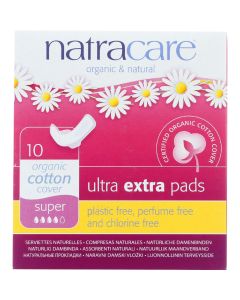 Natracare  Ultra Extra Pads w/wings - Super - 10 Count