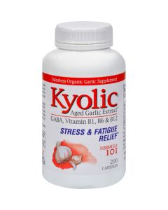 Kyolic Aged Garlic Extract Stress and Fatigue Relief Formula 101 - 200 Capsules