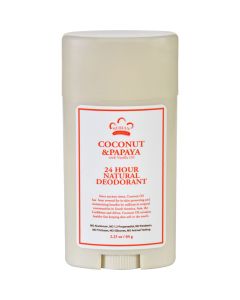 Nubian Heritage Deodorant - All Natural - 24 Hour - Coconut and Papaya - with Vanilla Oil - 2.25 oz