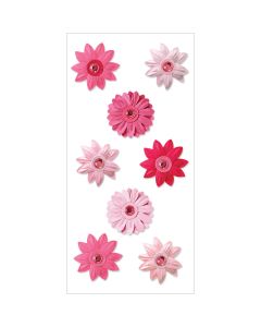 Multicraft Imports MultiCraft Handmade Flowers Stickers-Pink Berry