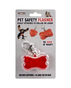 Blazing Ledz Pet Safety Flasher-Red Bone