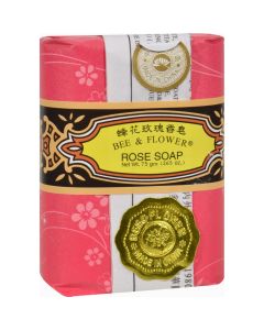 Bee and Flower Soap Rose - 2.65 oz - Case of 12