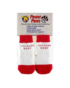 Woodrow Wear Power Paws Advanced Small Red / White Strip 1.75" - 2.0" x 1.75" - 2.0"
