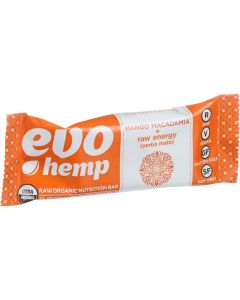 Evo Hemp Organic Hemp Bars - Mango Macadamia Energy - 1.69 oz Bars - Case of 12