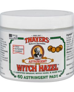 Thayers Witch Hazel with Aloe Vera - 60 Pads