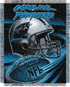 The Northwest Company Panthers "Spiral" 48"x60" Triple Woven Jacquard Throw (NFL) - Panthers "Spiral" 48"x60" Triple Woven Jacquard Throw (NFL)