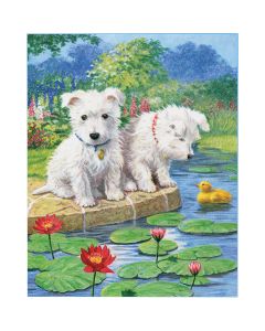 Royal Brush Color Pencil By Number Kit 8.75"X11.75"-Westie Pups