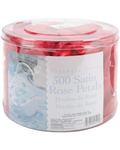 Darice Victoria Lynn Satin Rose Petals 300/Pkg-Red