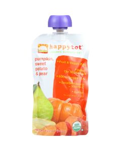 Happy Tot Toddler Food - Organic - Stage 4 - Pumpkin Sweet Potato and Pear - 4.22 oz - case of 16