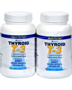 Absolute Nutrition Thyroid T-3 - 60 Capsules Each / Pack of 2