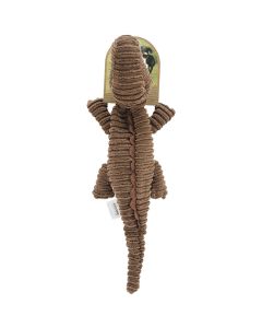 Nandog Pet Gear Nandog My BFF Striped Corduroy Plush Toy-Brown Alligator
