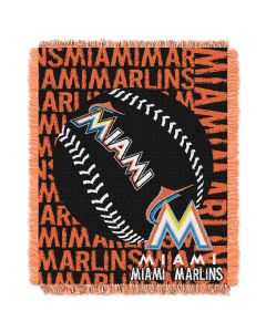 The Northwest Company Marlins  48x60 Triple Woven Jacquard Throw - Double Play Series