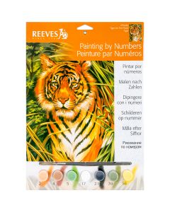 Reeves Junior Paint By Number Kit 9"X12"-Tiger On The Prowl