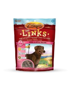 Zuke's Lil' Links Healthy Grain Free Little Sausage Links for Dogs Pork and Apple