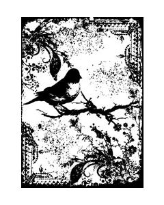 Stampers Anonymous Tim Holtz Cling Stamp 2.5"X3.5"-Tattered Sparrow
