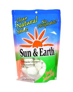 Sun and Earth Dishwasher Detergent - Case of 6 - 20 Concentrated Packs