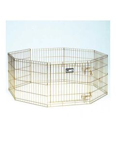 Midwest Gold Zinc Pet Exercise Pen 8 panels Gold 24" x 30"