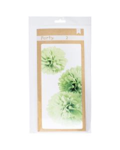 American Crafts DIY Party Pom Poms 8", 10" & 12"-Green