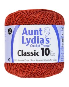 Coats Crochet Aunt Lydia's Classic Crochet Thread Size 10-Russet