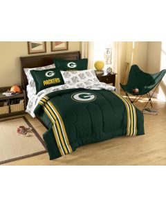 The Northwest Company Packers Twin/Full Chenille Embroidered Comforter Set (64x86) with 2 Shams (24x30) (NFL) - Packers Twin/Full Chenille Embroidered Comforter Set (64x86) with 2 Shams (24x30) (NFL)