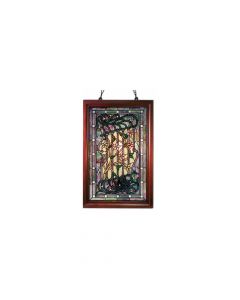 Warehouse of Tiffany Tiffany-style Vine On Bars Window Panel