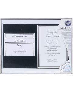 Wilton Invitation Kit Makes 25-Elegance Black & White