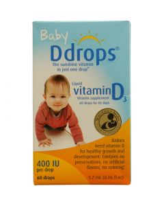 D Drops Liquid Vitamin D3 for Babies - 400 IU - 0.06 fl oz