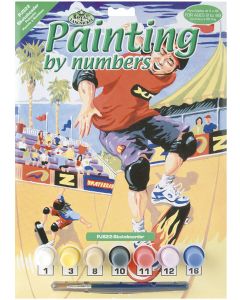 Royal Brush Junior Small Paint By Number Kit 8.75"X11.75"-Skateboarder