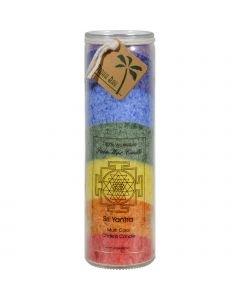 Aloha Bay Unscented Chakra Jar Rainbow Sri Yantra 7 Color - 1 Candle