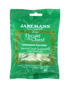 Jakemans Lozenge - Throat and Chest - Peppermint - 30 Count